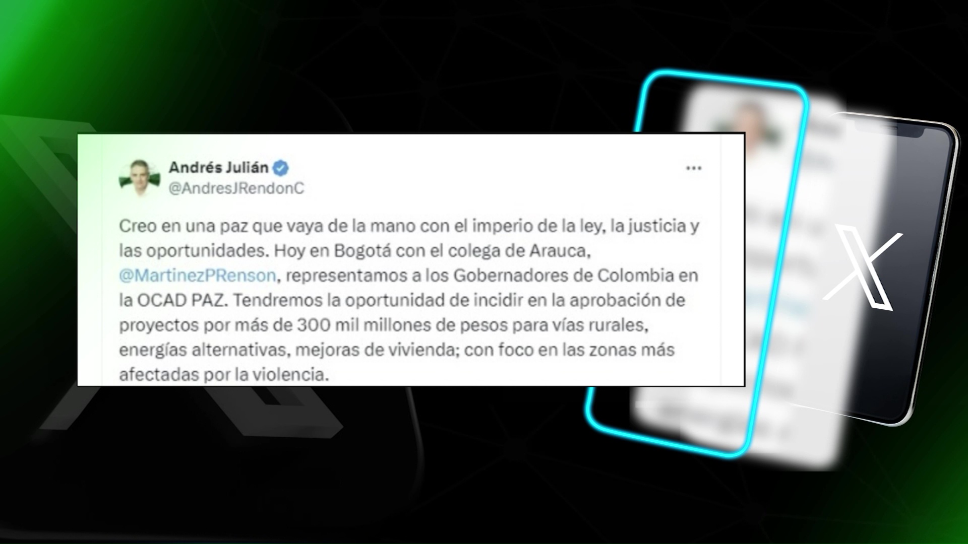 Andrés Julián Rendón, representa a los gobernadores