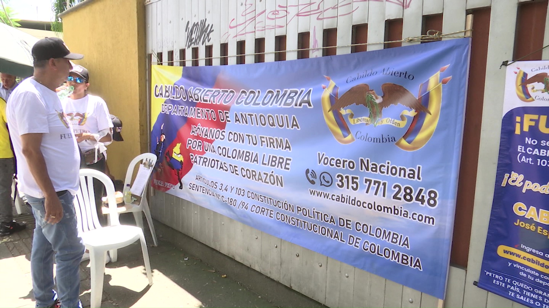 Plantón de reservistas contra el gobierno