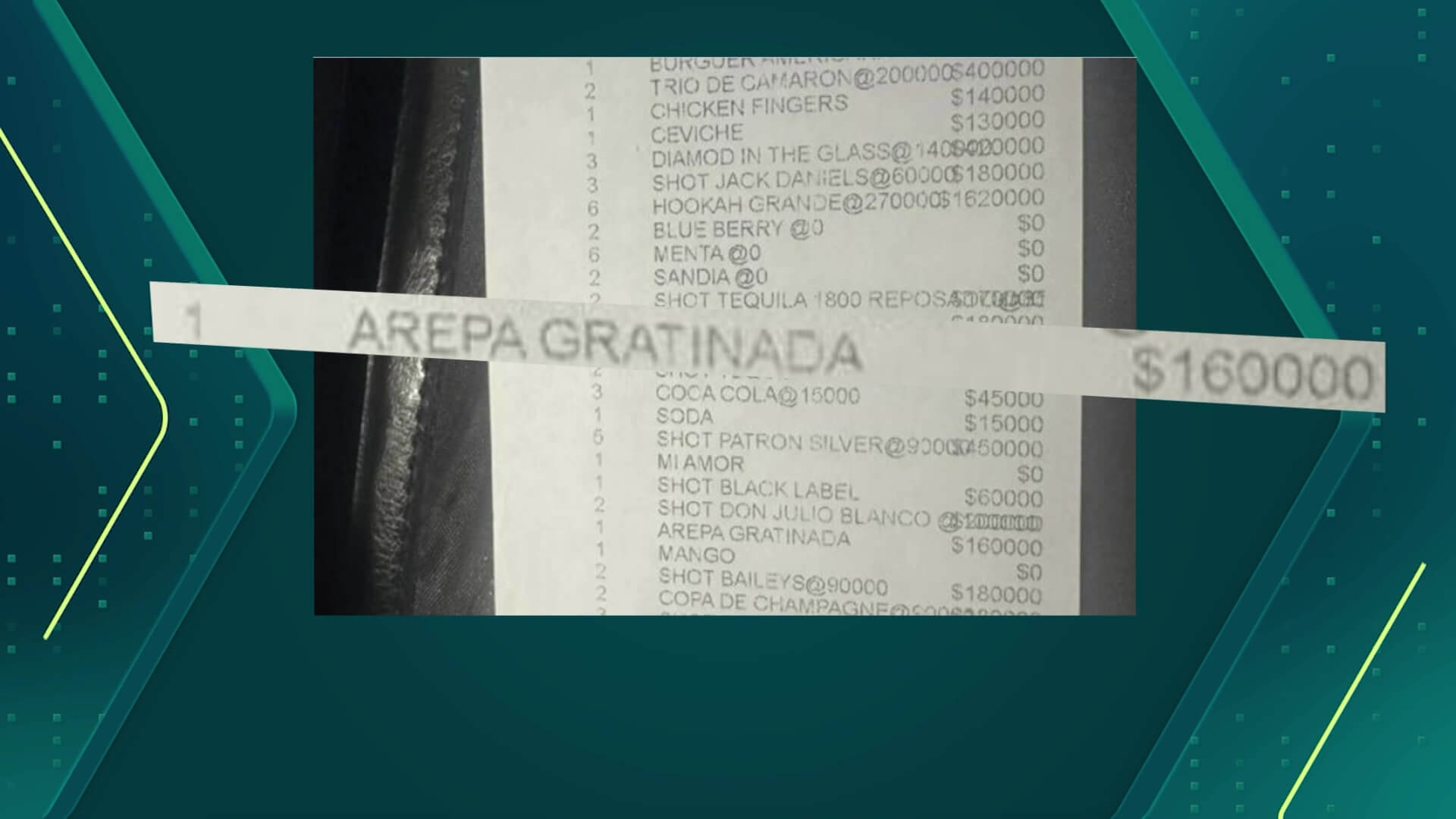 Continúa el debate por arepa en $160.000