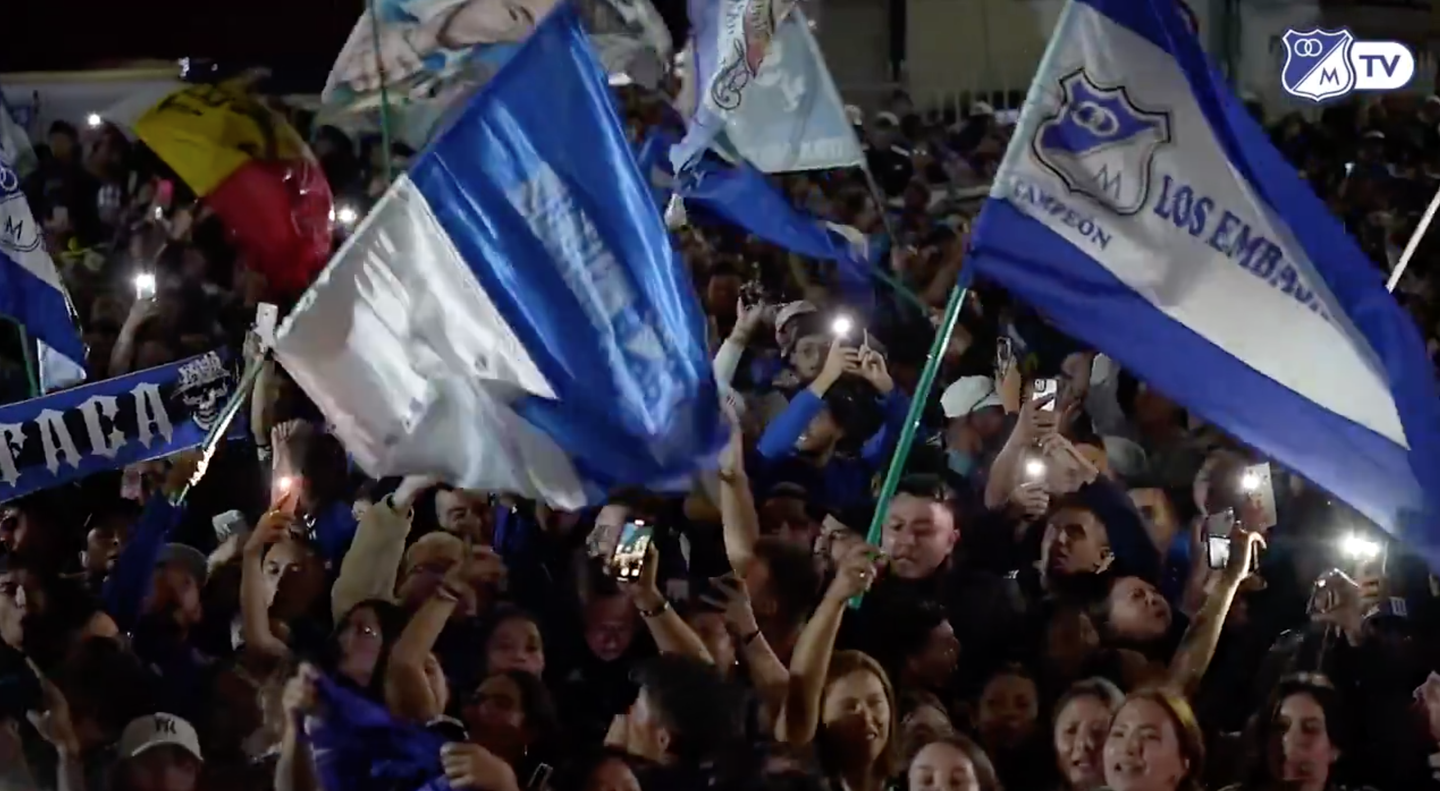 Bombos y platillos para Falcao: Así lo recibió la hinchada de Millonarios