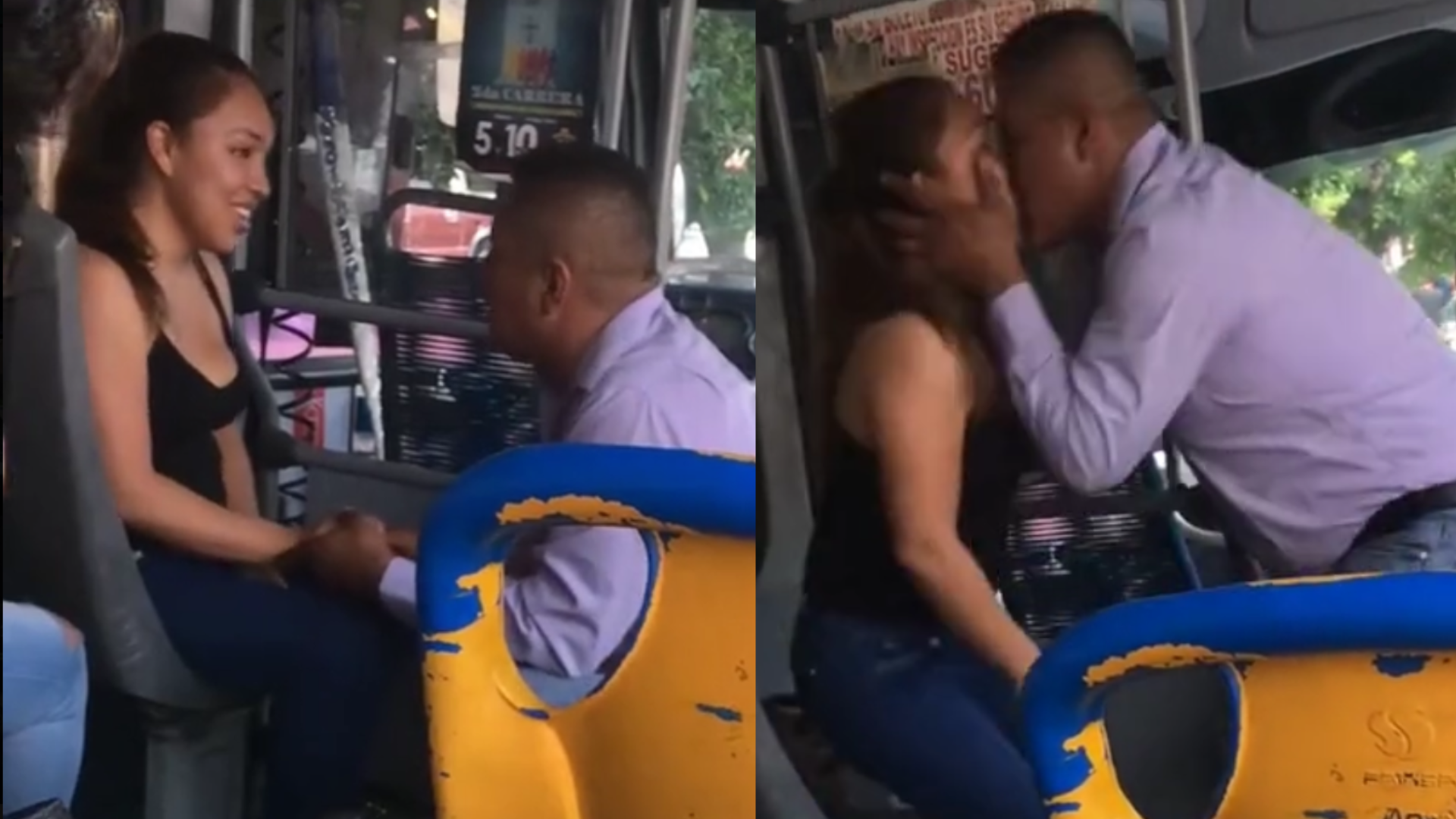 El chofer del amor: propuesta sorpresa en pleno bus