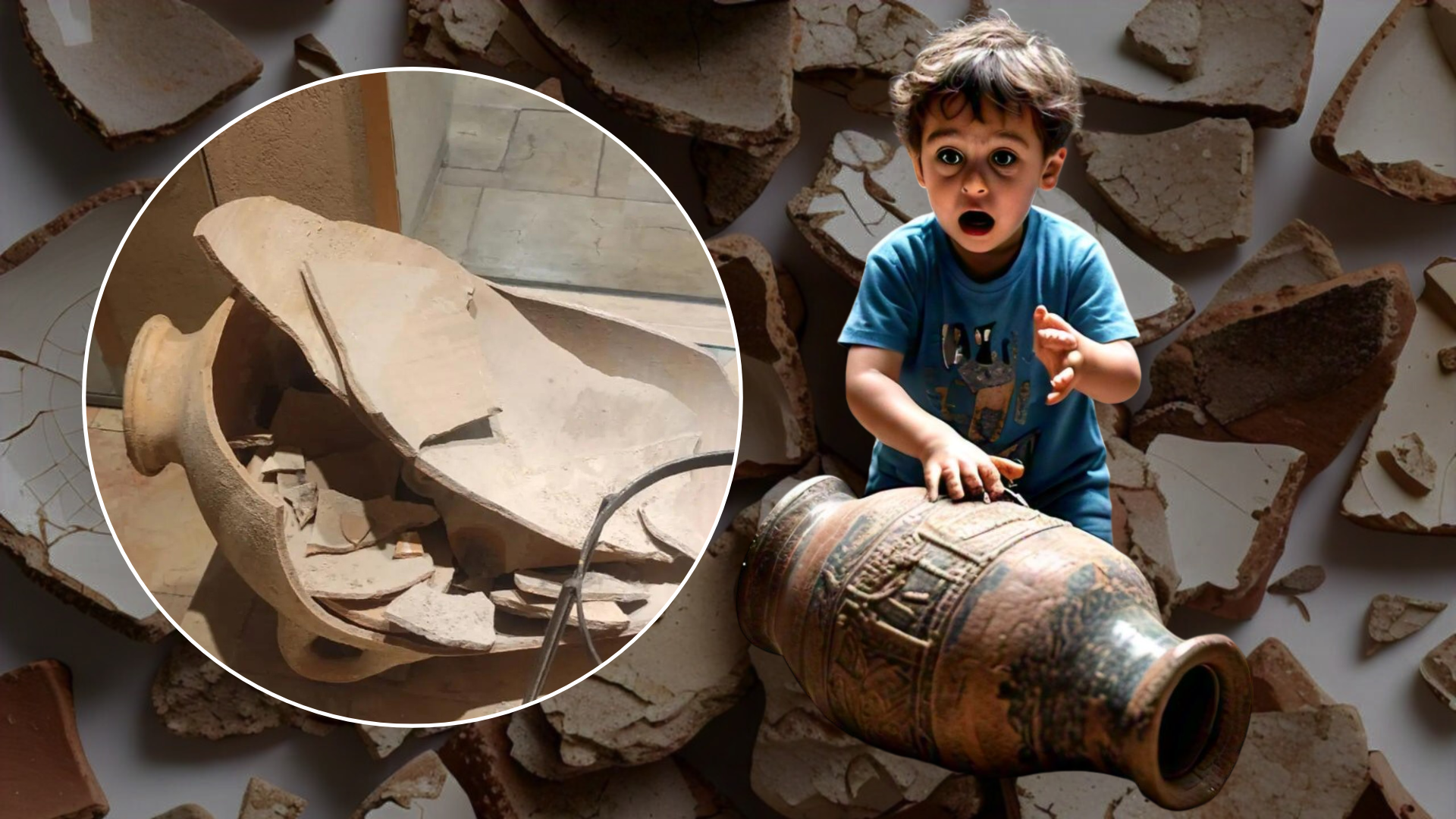 ‘Ver y no tocar’: Niño rompe vasija de 3.500 años en un museo israelí