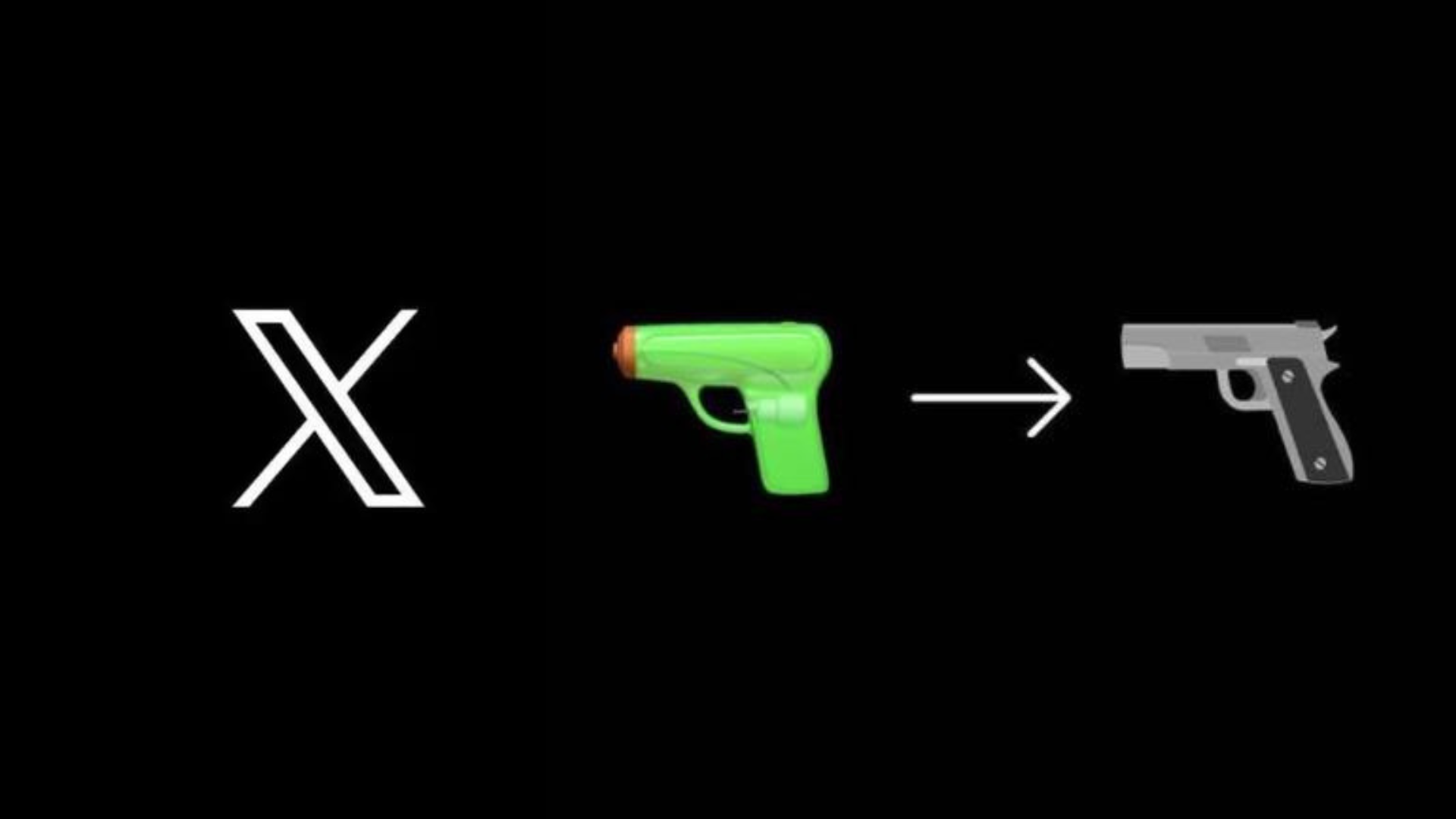 X cambió el emoji de pistola de agua por una real, ¿qué explicación dieron?