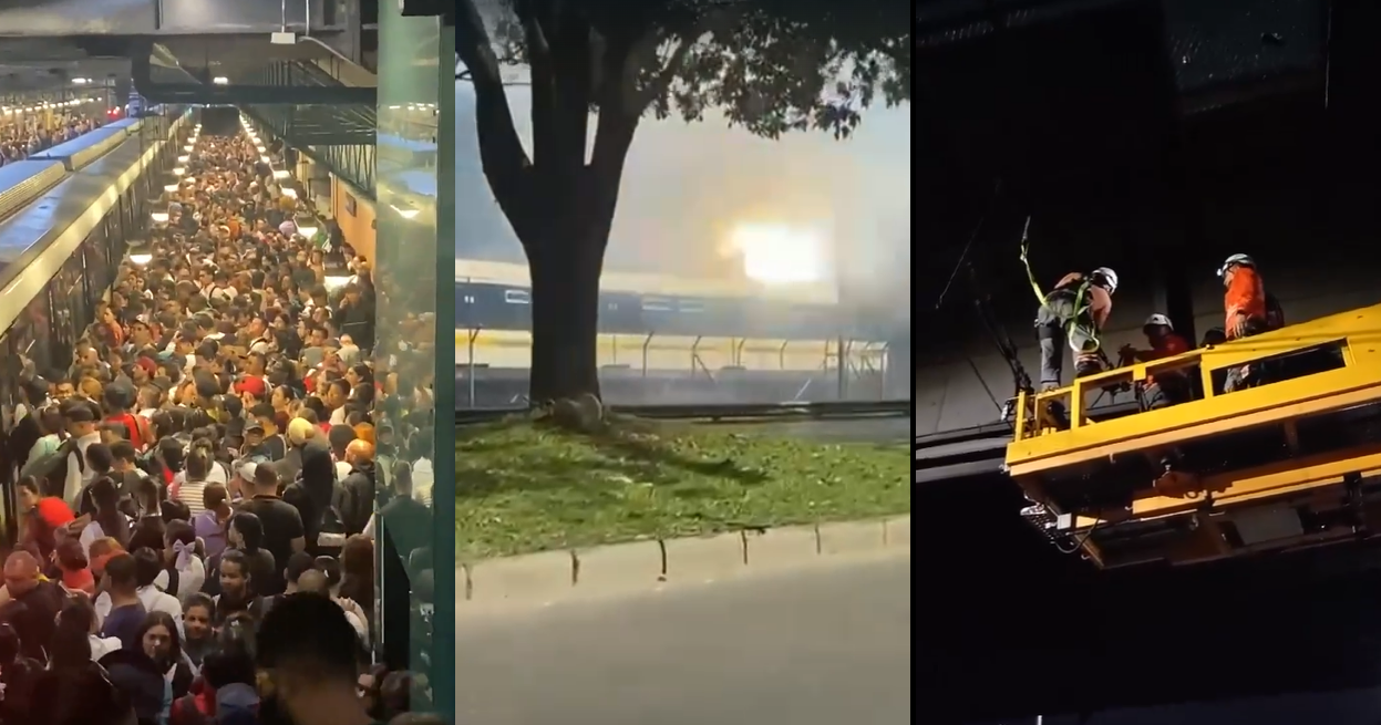Video: Siguen trabajos para restablecer operación del Metro hacia el norte del Aburrá, pero reina el caos