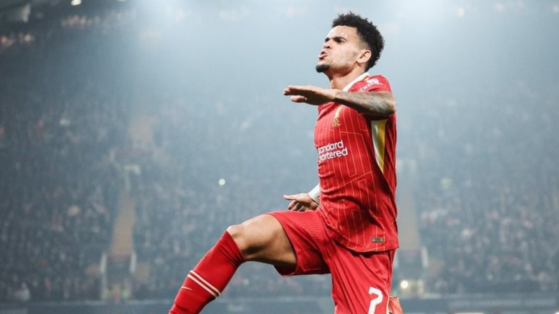 Díaz, de 31 años, hace historia con el Liverpool en la UCL, el torneo internacional más importante a nivel de clubes. cortesía foto: @LFC 