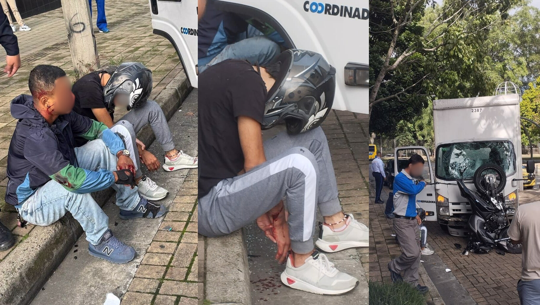 Video: En su huida, dos supuestos ladrones se estrellaron contra camión de mensajería en Medellín