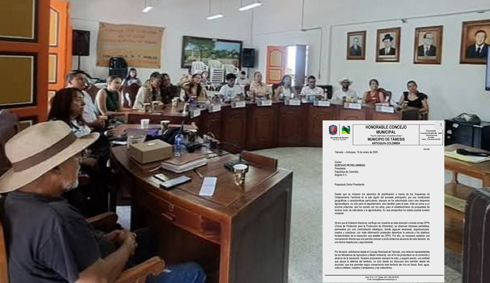 Sin autorización usaron firma de concejales de Támesis para apoyar resolución de uso de suelo en el Suroeste