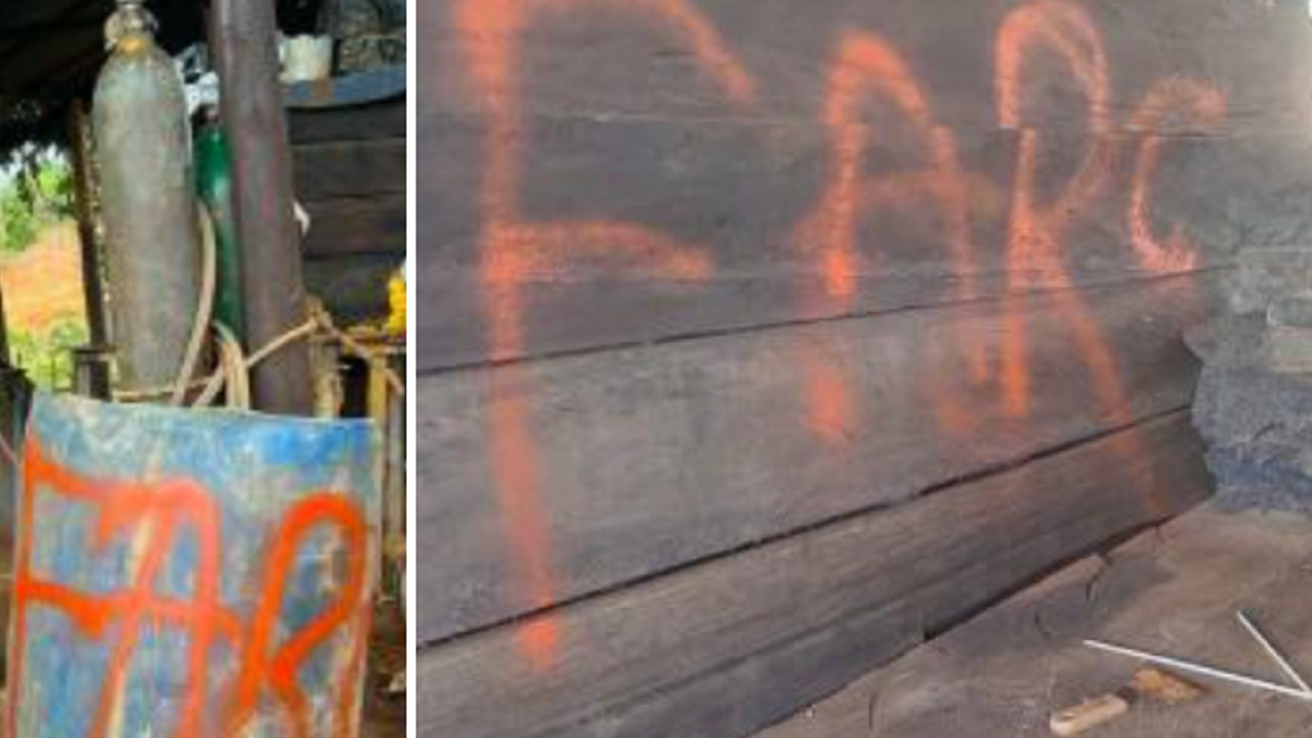 Grafitis de disidencias de las Farc tras asesinato de minero de El Bagre, ¿realidad o farsa?