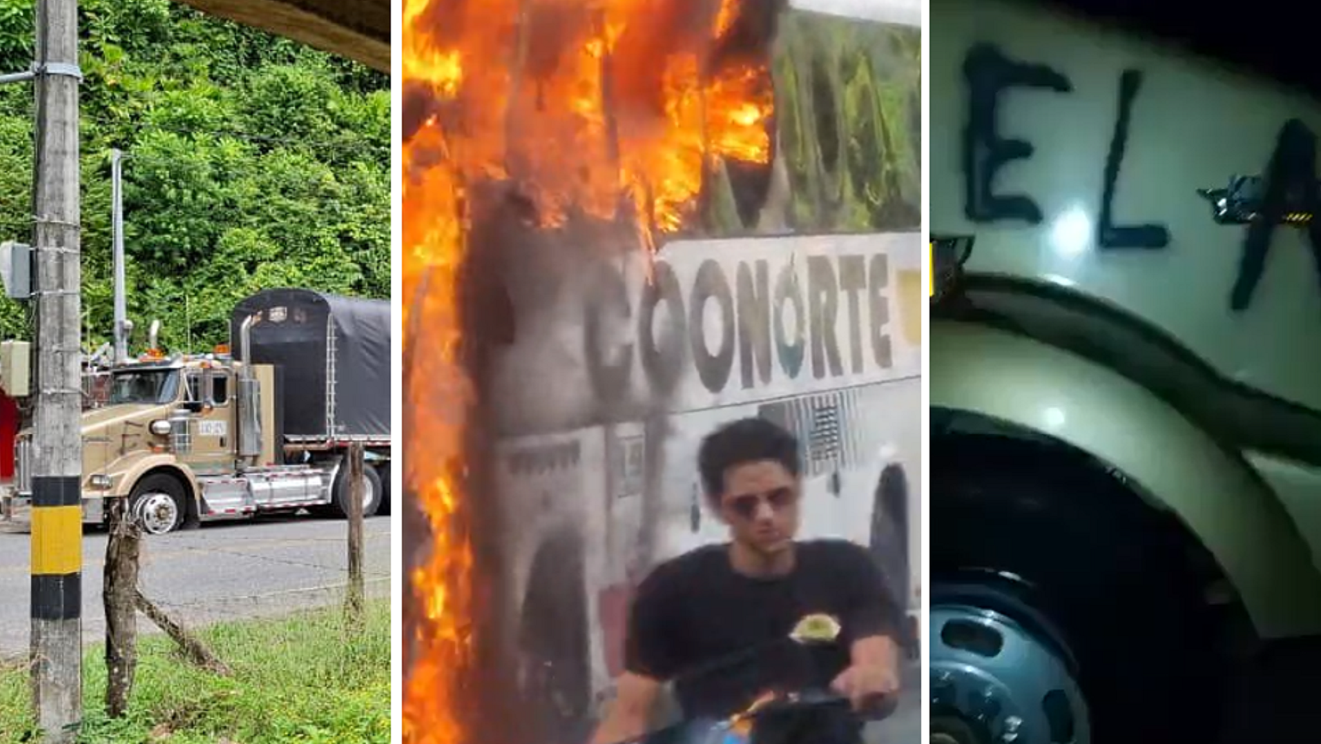 VIDEO| Quema de bus, detonación de explosivos, un herido, combates y desplazados; zozobra en Valdivia