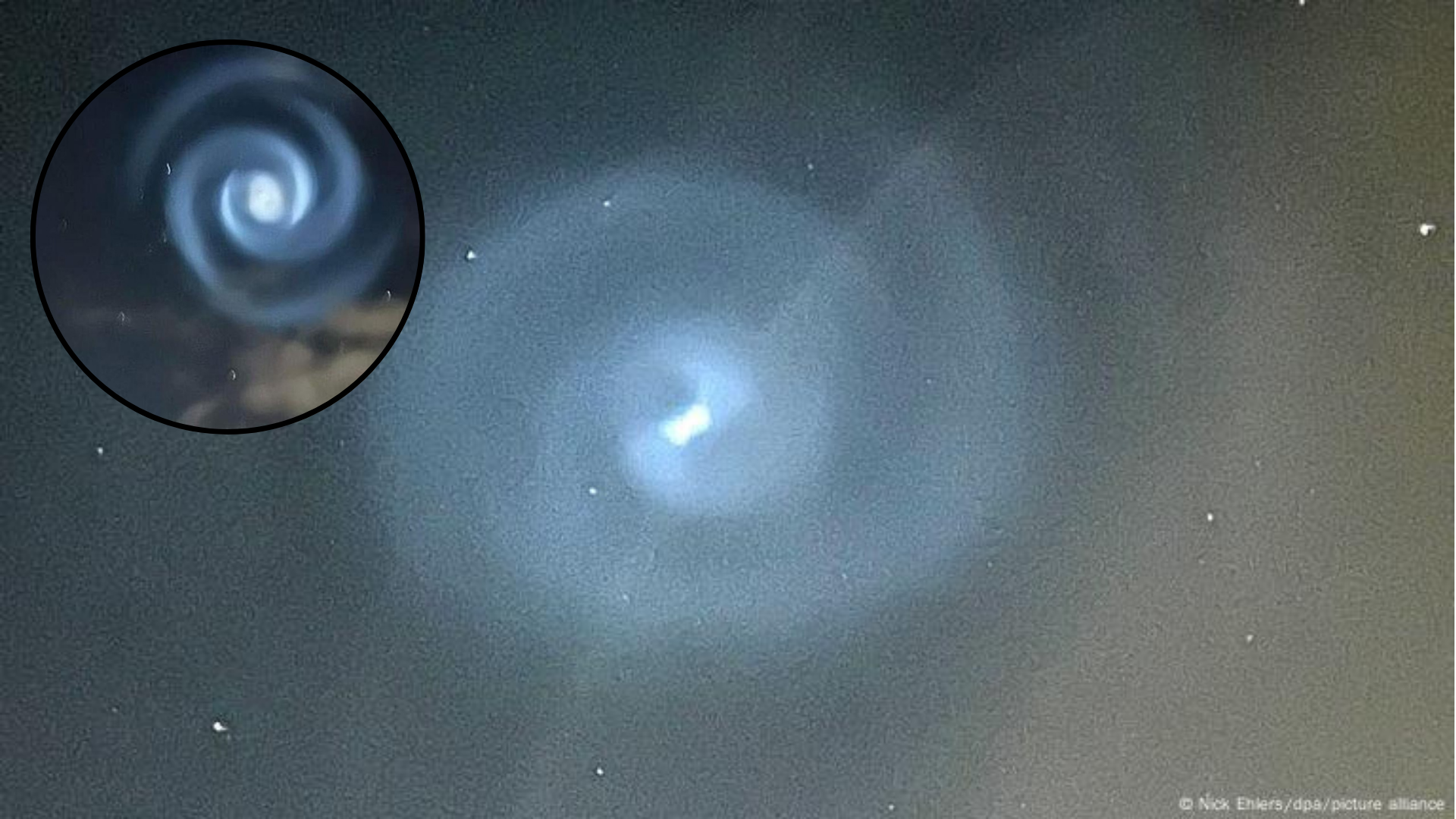 VIDEO | ¿Fenómeno extraterrestre o explicación científica? El misterioso espiral azul que iluminó el cielo de Europa