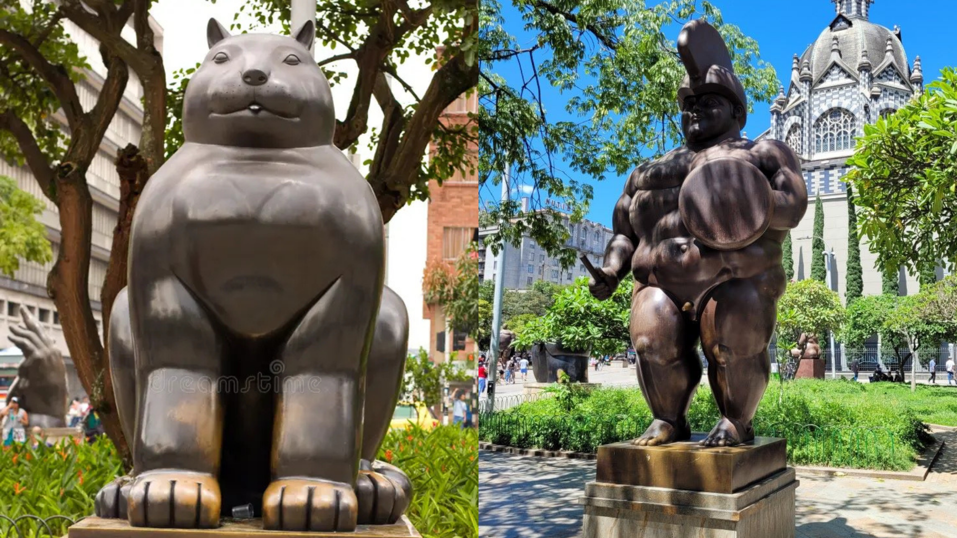 Descubre la majestuosidad de la Plaza Botero, el único espacio al aire libre con 23 esculturas del maestro Fernando Botero.