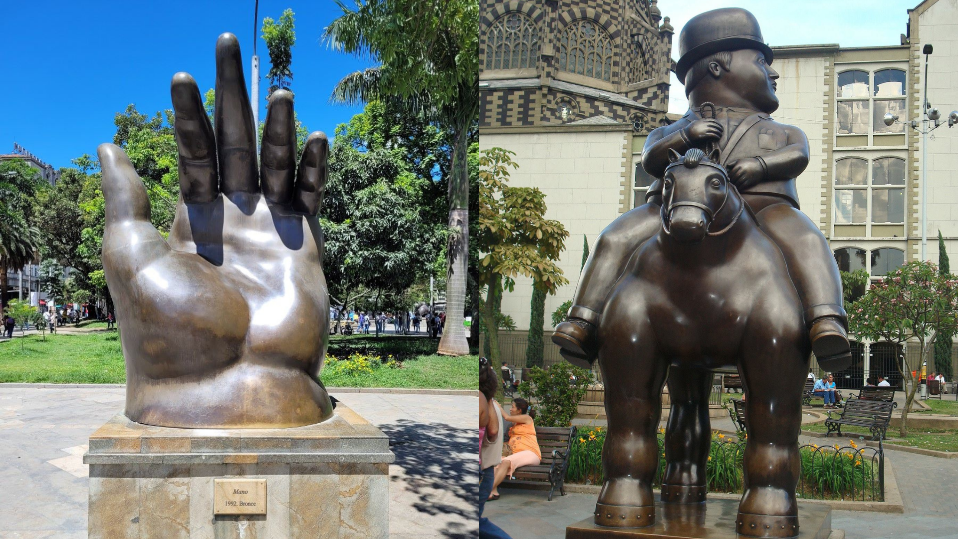 Descubre la majestuosidad de la Plaza Botero, el único espacio al aire libre con 23 esculturas del maestro Fernando Botero.