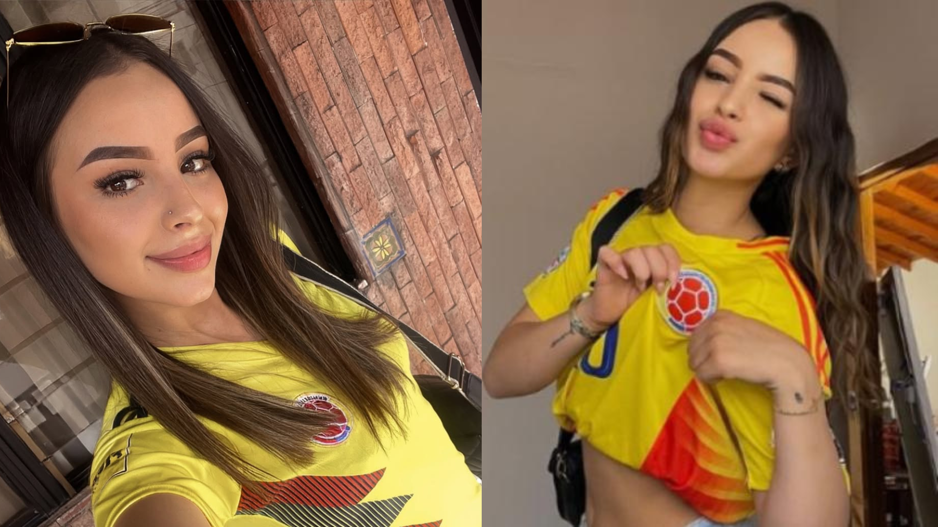 ¡Prefirió ponerse la camiseta de Paraguay! La joven antioqueña es la novia del delantero Julio Enciso, paraguayo que firmó el empate ante Colombia en Barranquilla