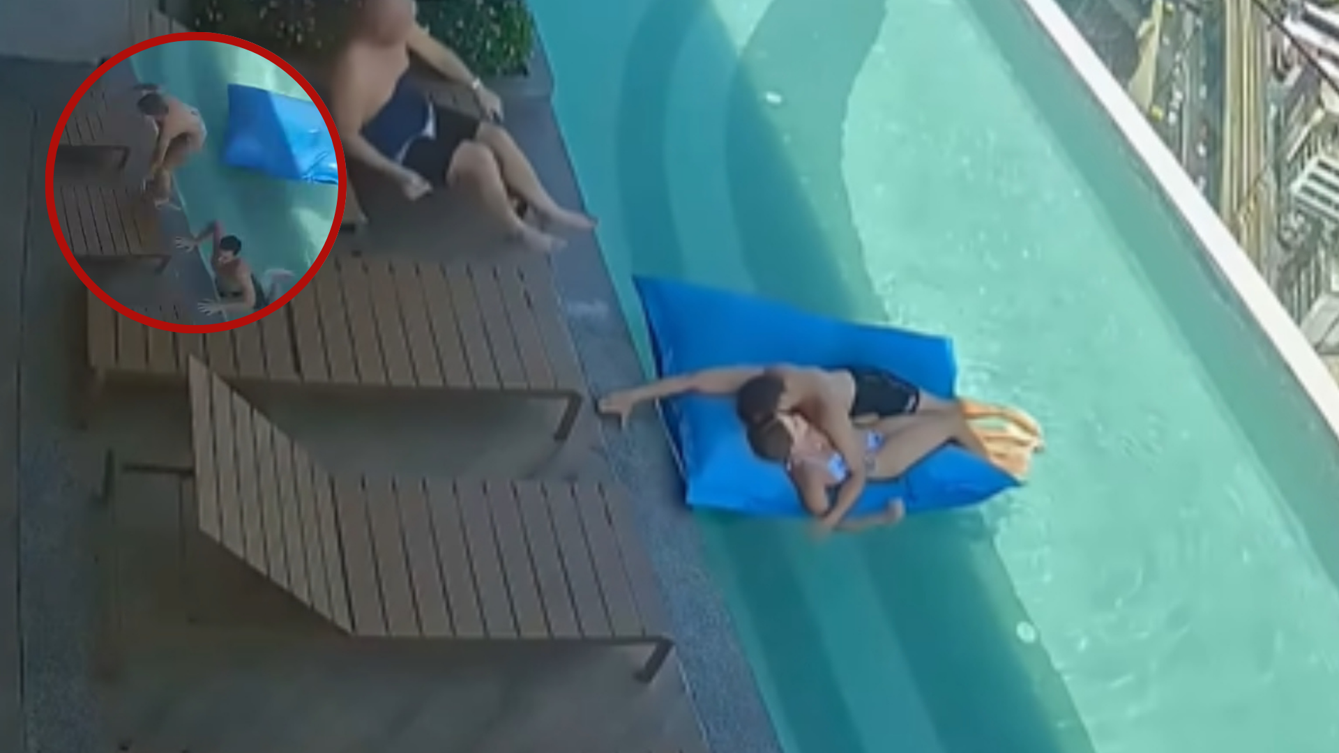 VIDEO | Impactante: el aterrador momento de una pareja en la piscina durante el terremoto en Birmania