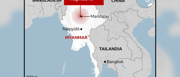 Un fuerte terremoto sacude Myanmar, Tailandia y el suroeste de China, donde se teme que haya cientos de víctimas.