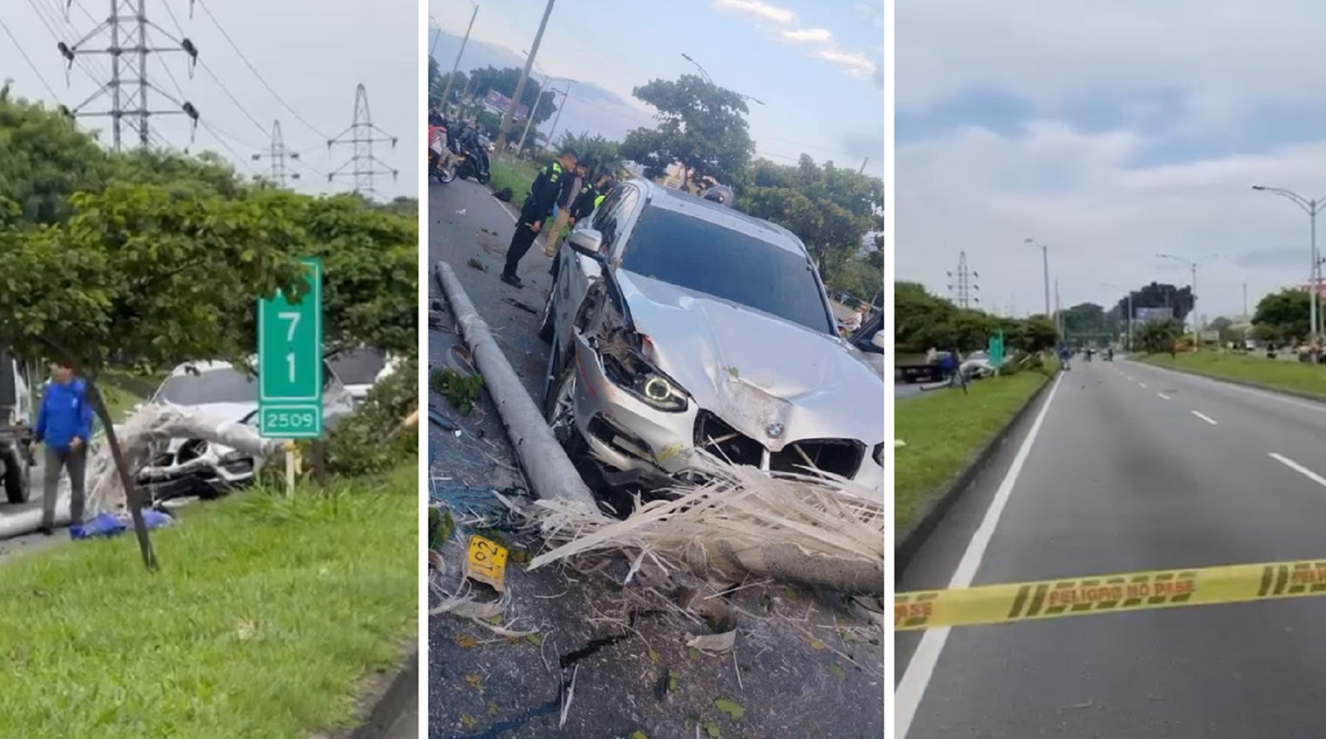 EN VIDEO | Así fue el aparatoso accidente en la autopista Sur que deja motociclista muerto