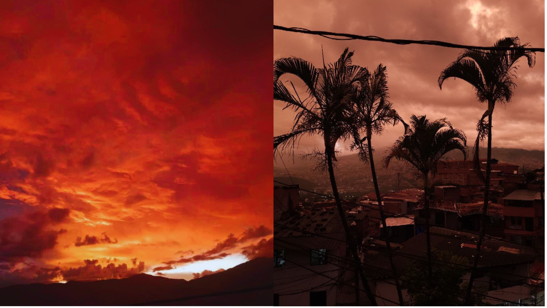 El cielo de Medellín se tiñó de fuego el 24 de abril, un fenómeno natural que desató alegría y miles de fotos en redes.