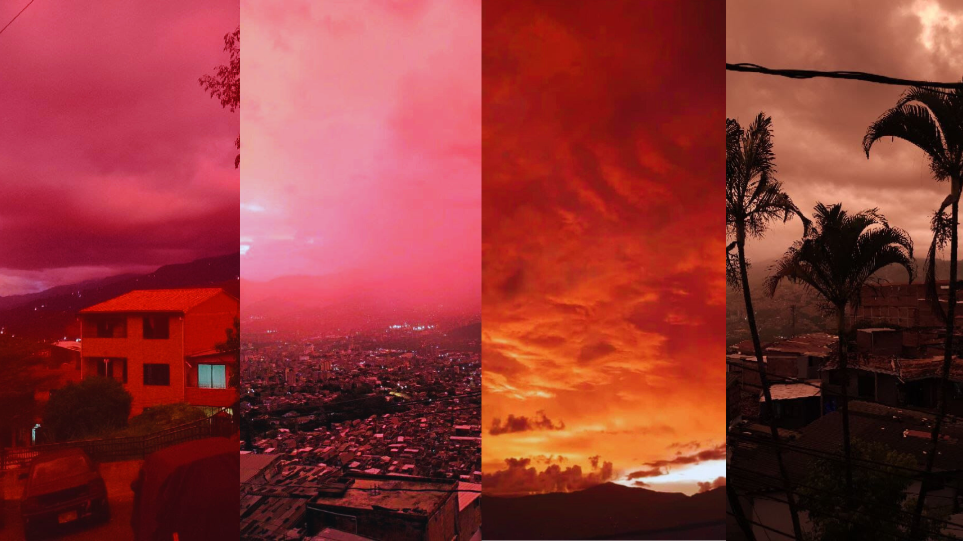 EN FOTOS | Atardecer rojo en Medellín: ¿a qué se debe este fenómeno?