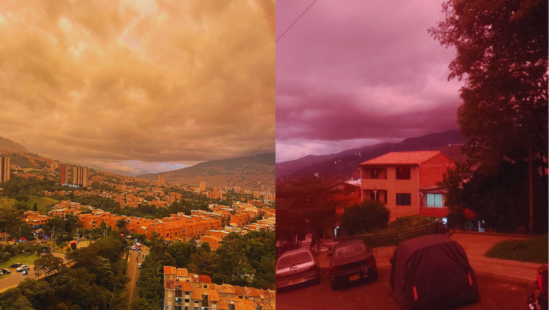 El cielo de Medellín se tiñó de fuego el 24 de abril, un fenómeno natural que desató alegría y miles de fotos en redes.
