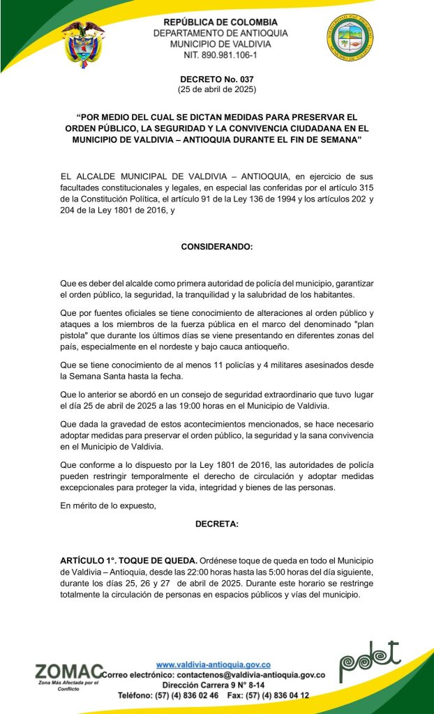 DECRETO VALDIVIA