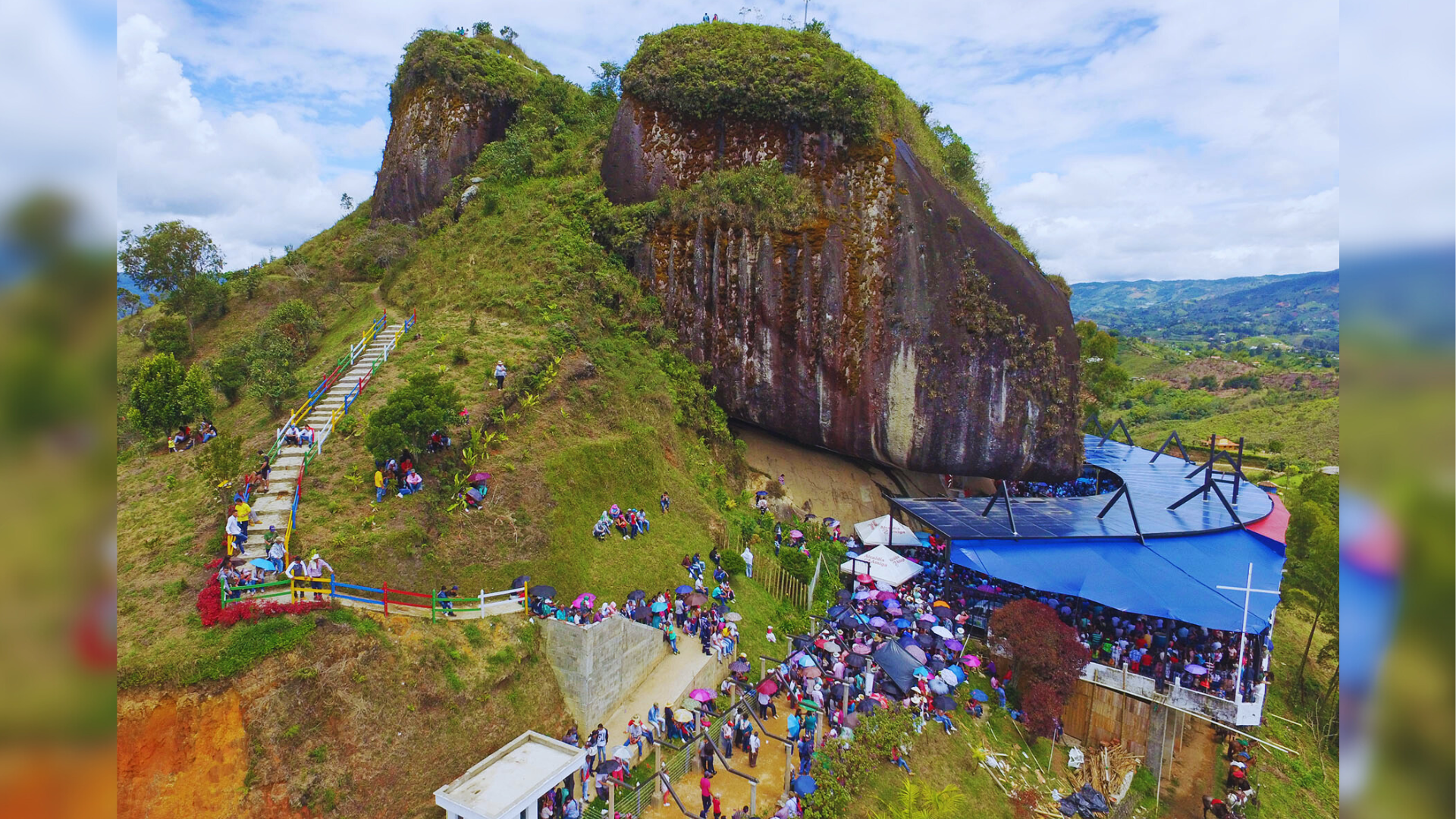 La Piedra del Marial es un santuario natural y sagrado en El Peñol, donde la fe, el paisaje y la historia se entrelazan.