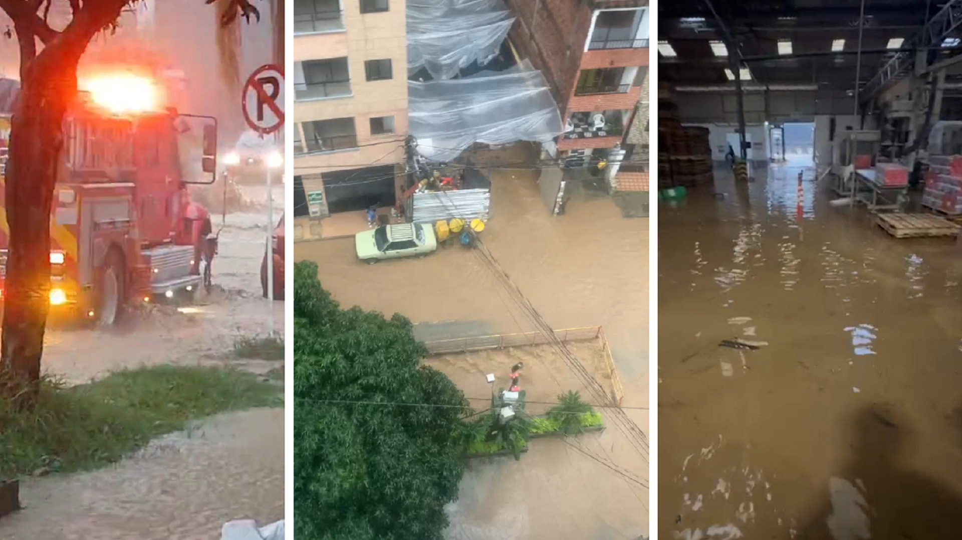Fuertes lluvias provocan inundaciones en Sabaneta, autoridades del municipio atienden las emergencias