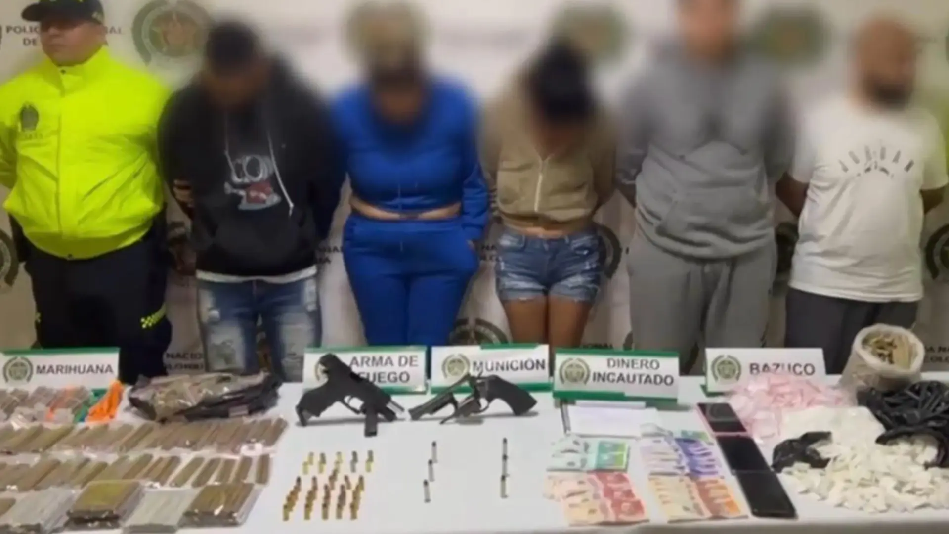 Golpe al microtráfico en Antioquia: 5 capturados y decomisan más de 12.000 dosis