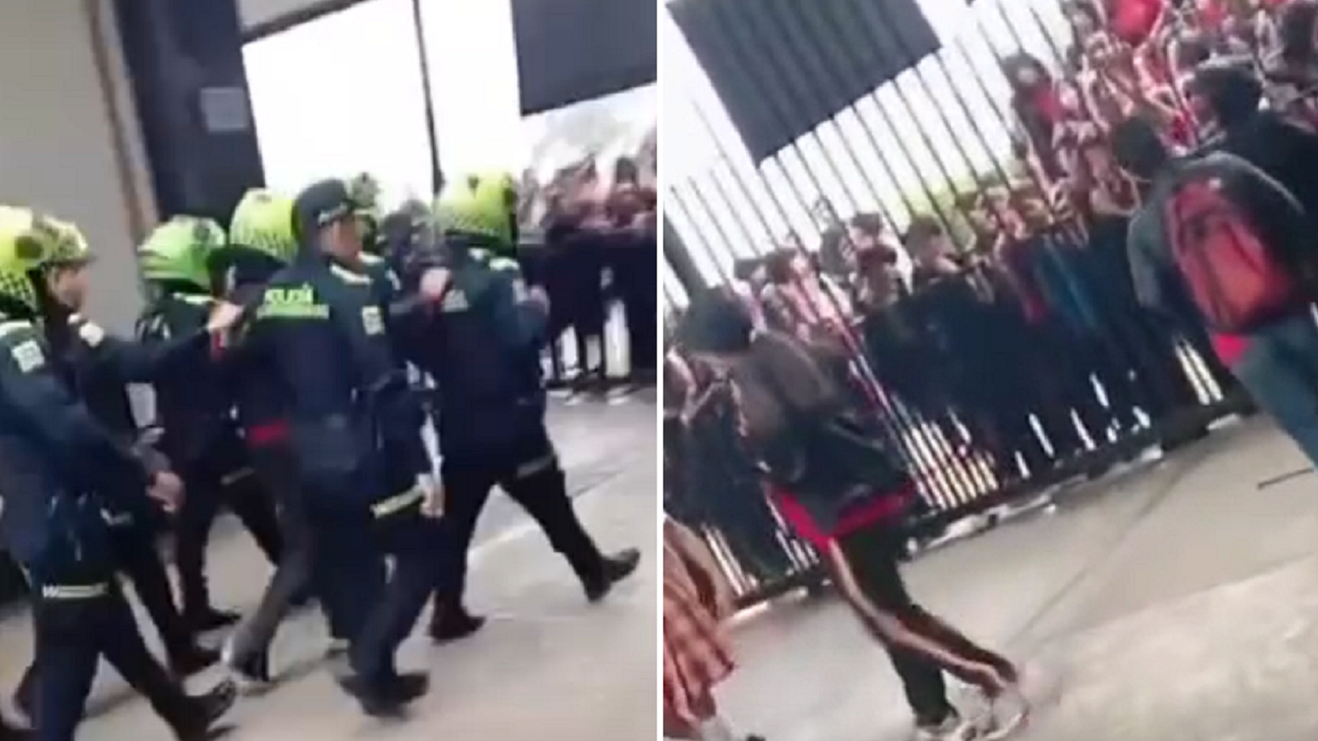 Policías evitan agresión a docente de Medellín señalado de acoso sexual en protesta estudiantil