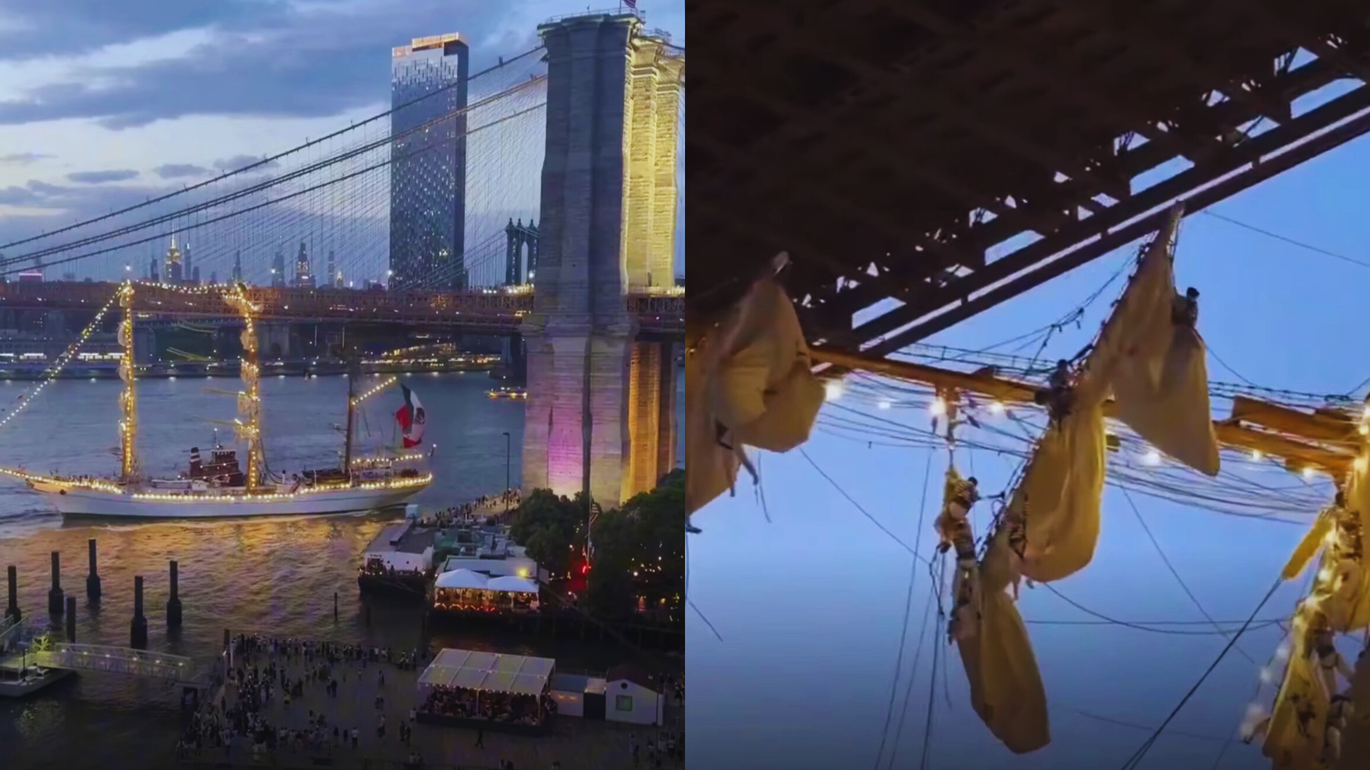 Buque mexicano choca con el icónico puente de Brooklyn: ¿sabías que este barco ha visitado más de 60 países? Descubre cuál fue la falla.