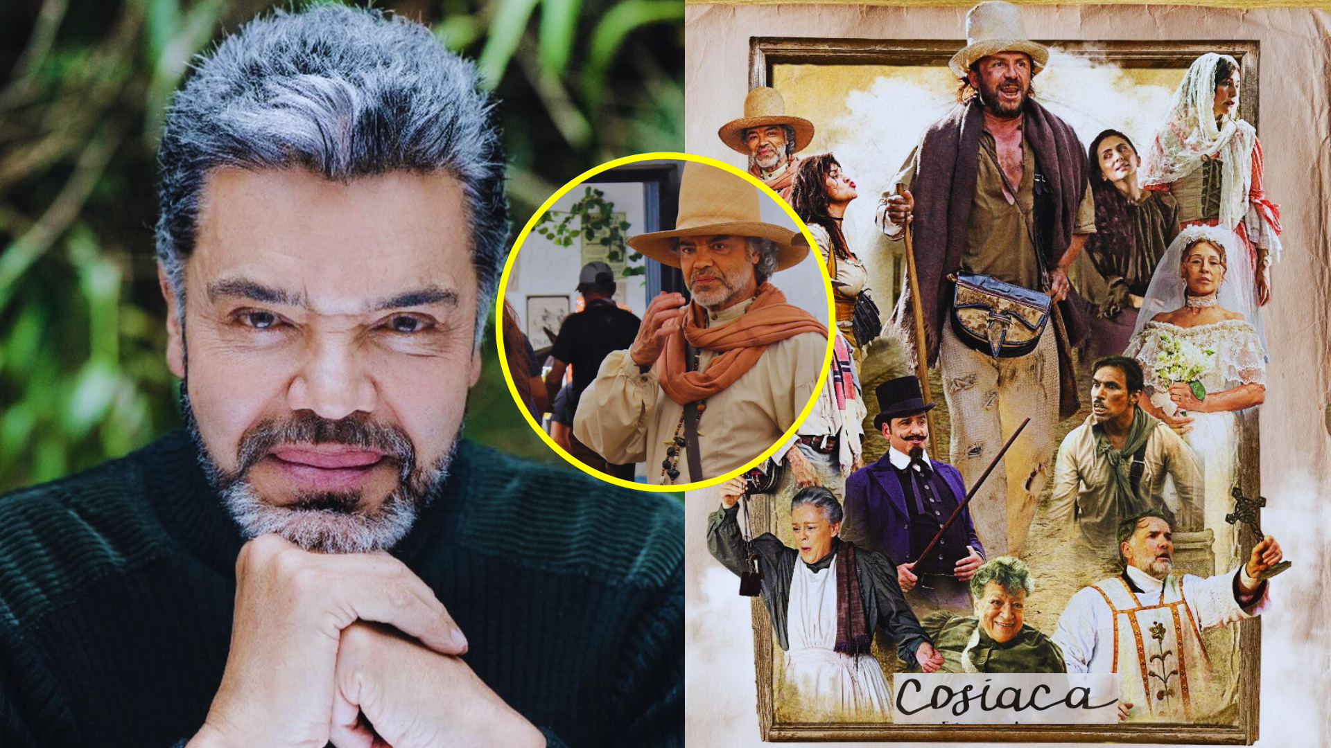 Luis Eduardo Arango interpreta a Tobías, un culebrero tradicional que recorre ferias vendiendo yerbas medicinales y comparte una relación especial con Cosiaca, reflejando vidas similares y auténticas.
