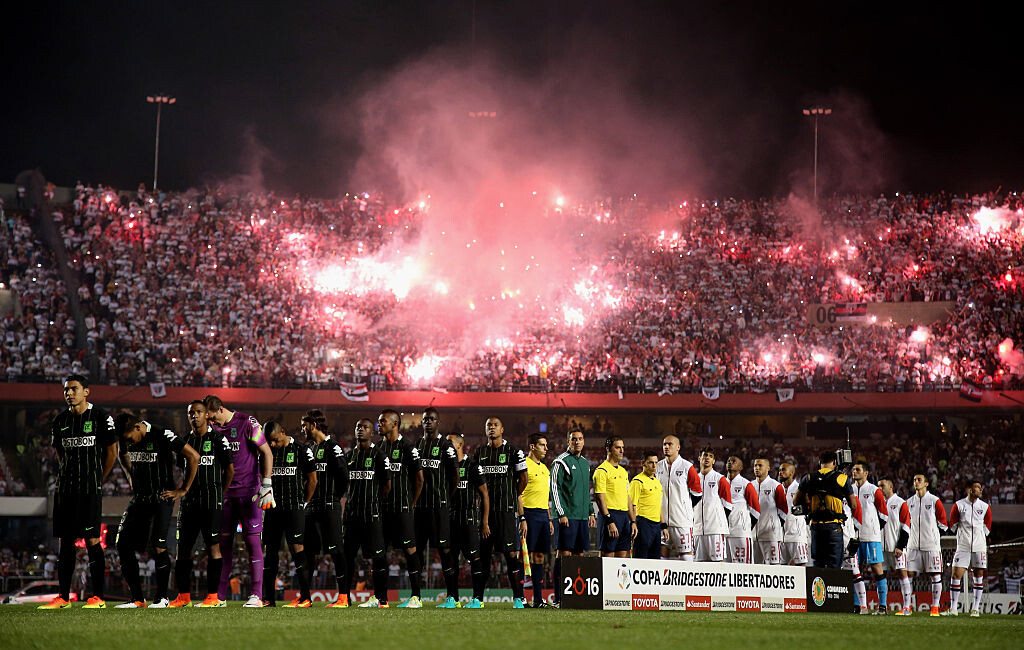 Atlético Nacional y Sao Paulo en el Estadio Morumbi por la Copa Libertadores 2016.