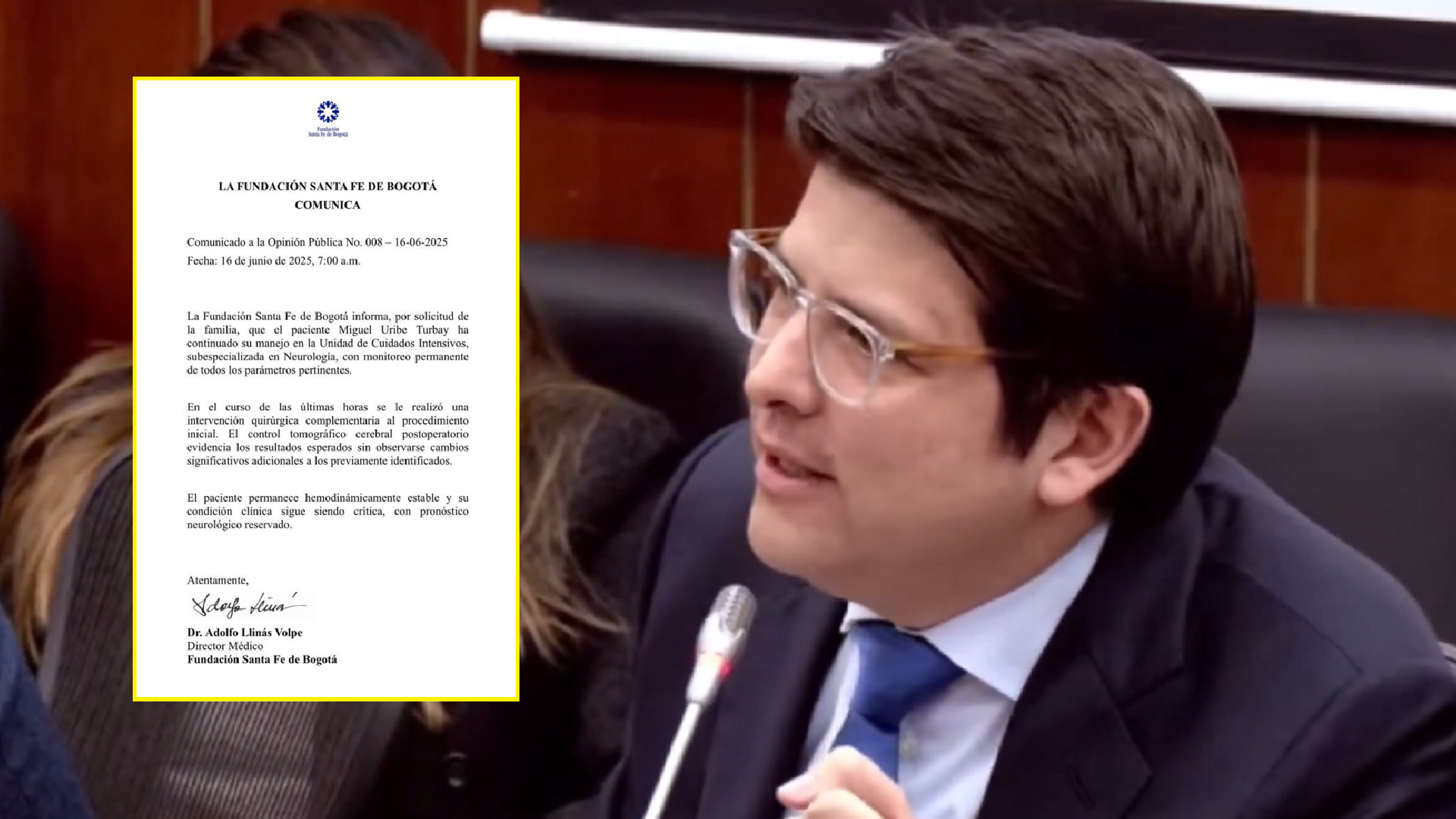 Último parte médico del estado de salud de Miguel Uribe: le realizaron  cirugía complementaria y así le fue