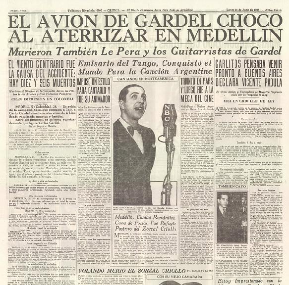 Gardel. Foto: Noticias clave