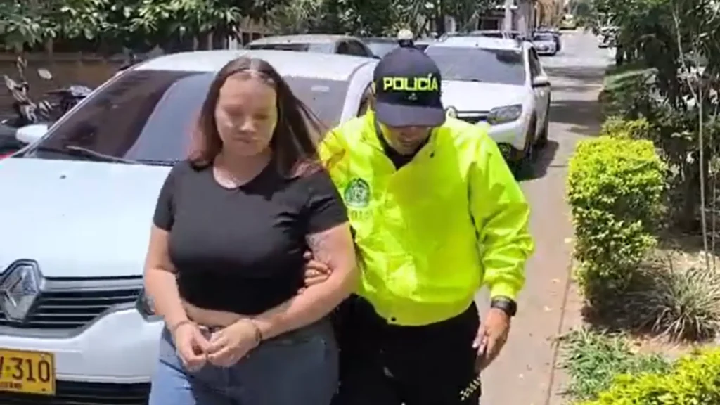 Foto de la captura de Mariana Cardona Gómez, mamá de Amaia, la bebé asesinada en la comuna 13.