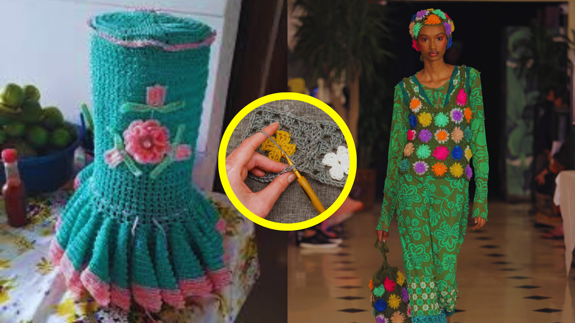 Del vestido de licuadora a la alta costura: el crochet sigue convirtiéndose  en tendencia mundial en la moda, image size:1920x1080