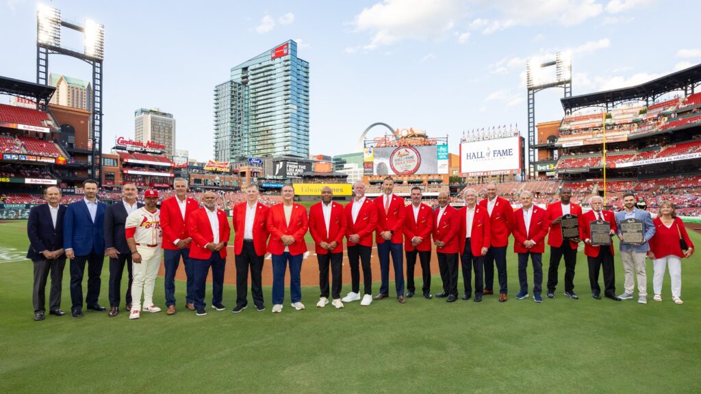 Edgar Rentería en el Busch Stadium.
