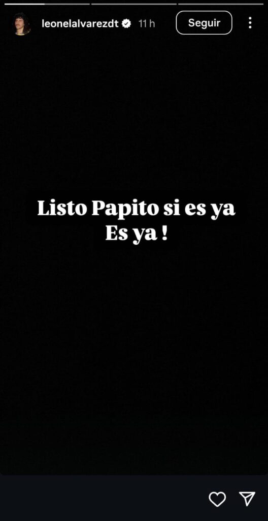 Historia de Leonel Álvarez en Instagram.