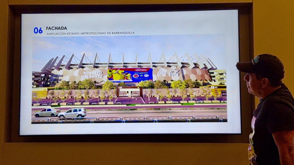 Posible fachada del Estadio Metropolitano.