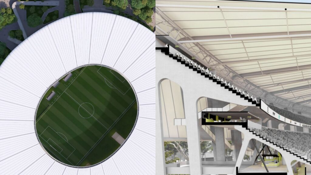 Así se vería la cubierta del Estadio Atanasio Girardot.