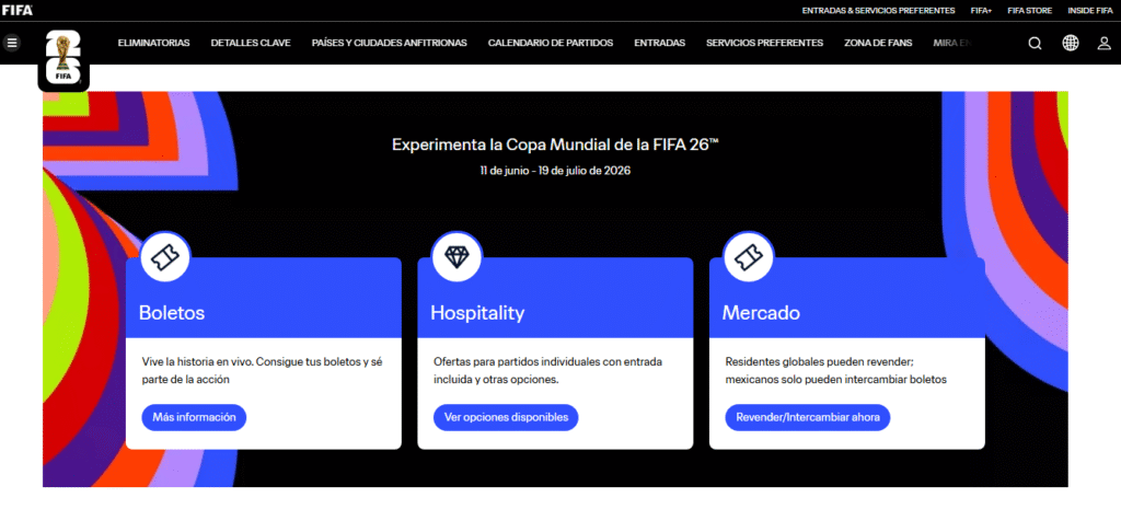 Boletas para el Mundial 2026 - Etapa de reventa.