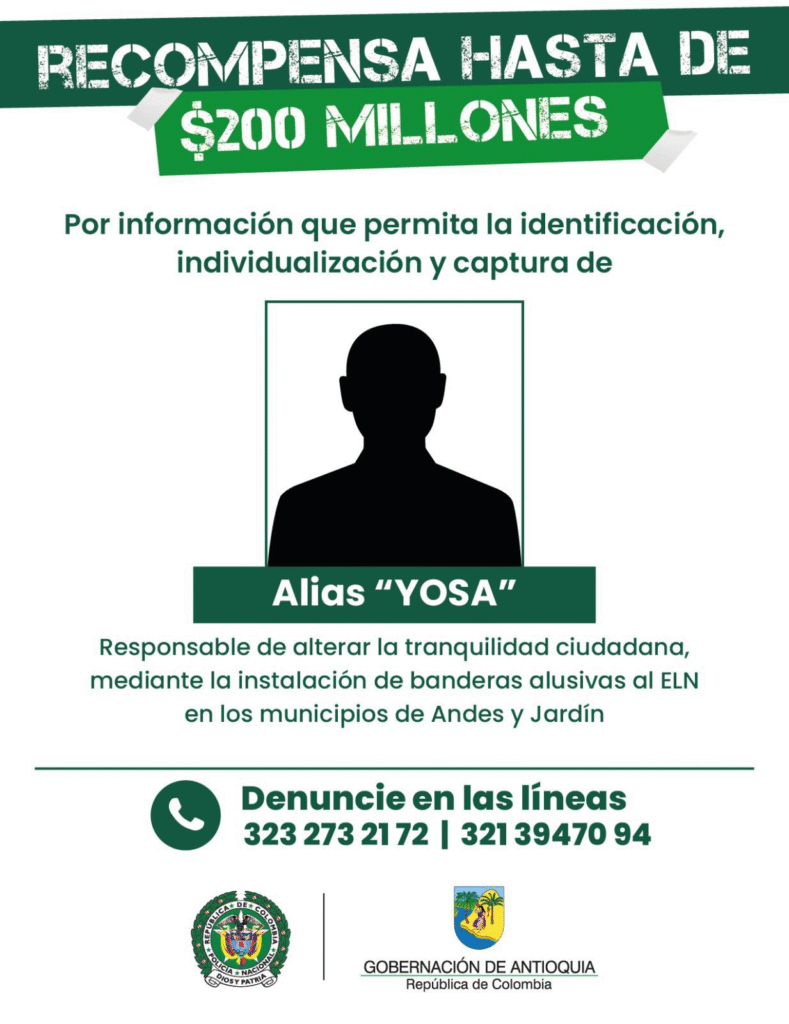 El secretario de Seguridad, Justicia y Paz, brigadier general (r) Luis Eduardo Martínez Guzmán, aseguró que la medida busca respaldar a la población y acelerar la acción judicial contra el presunto responsable.