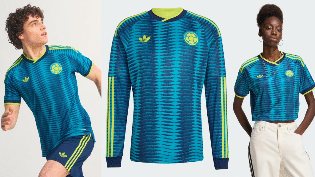 Colección de la camiseta visitante Tode Colombia.