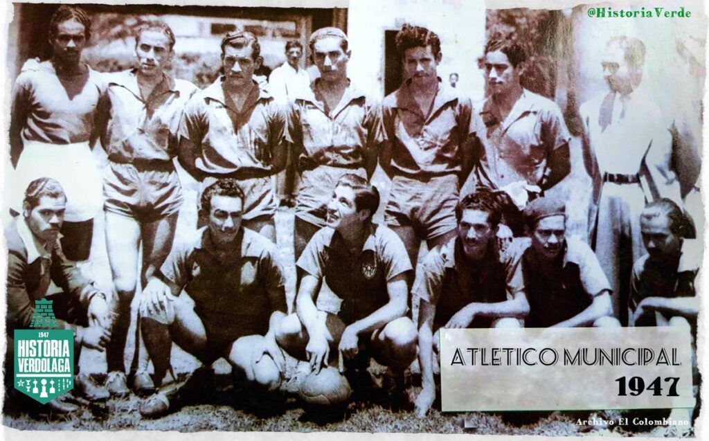 Club Atlético Municipal, el club más grande de Colombia, en 1947. Archivo El Colombiano.