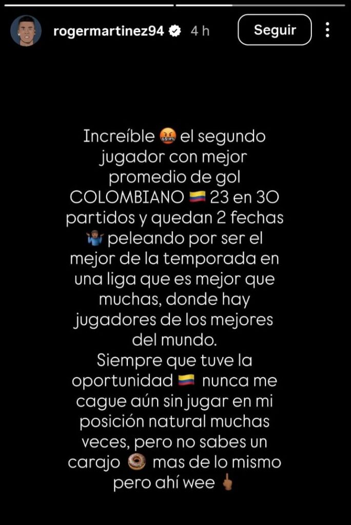 Esta fue la historia que publicó Roger Martínez. Screenshot.