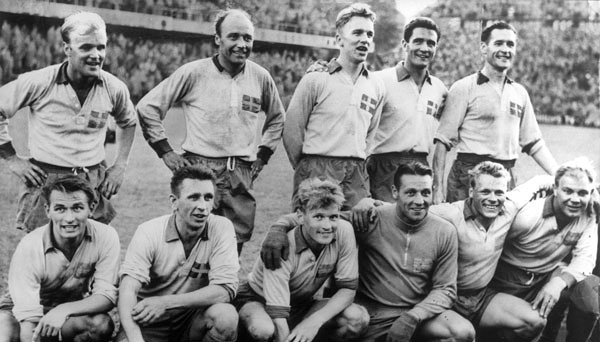 Equipo de Suecia en 1958, el anfitrión que pudo ser campeón del Mundial. Tomado de Wikipedia.